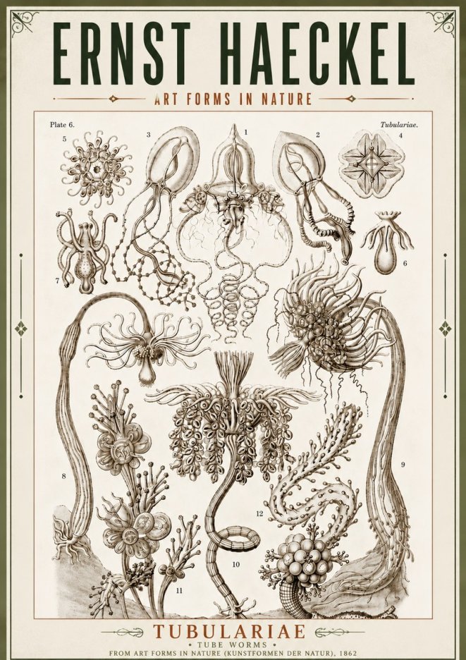 Ernst Haeckel Tubulariae No5 - Juliste