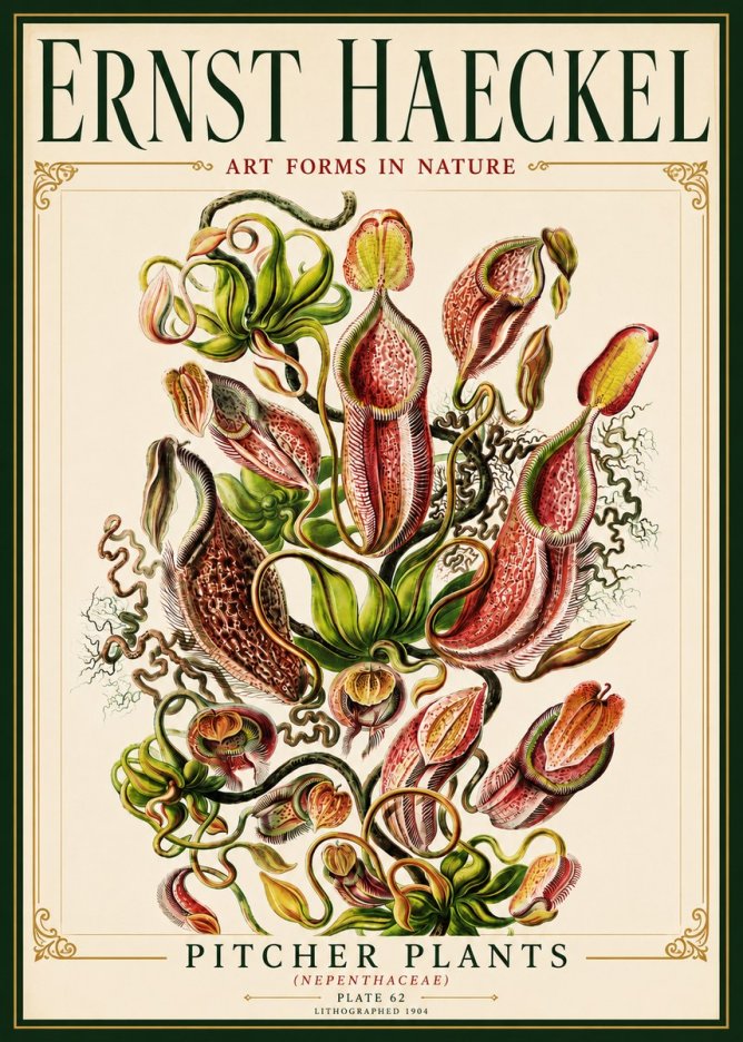 Ernst Haeckel Pitcher Plants No6 - Juliste