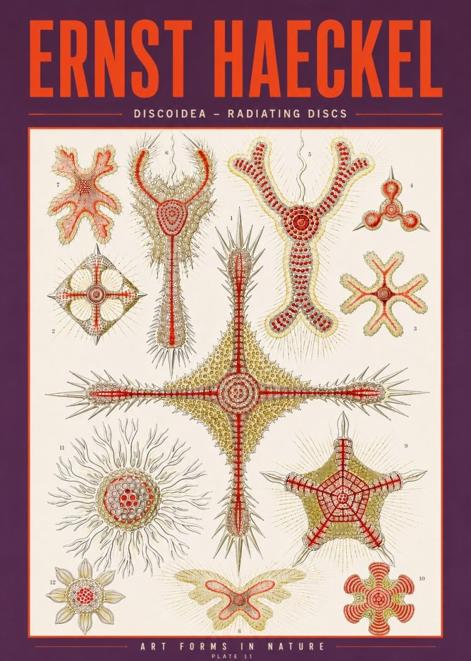 Ernst Haeckel Discoidea – Radiating Discs No3 - Juliste