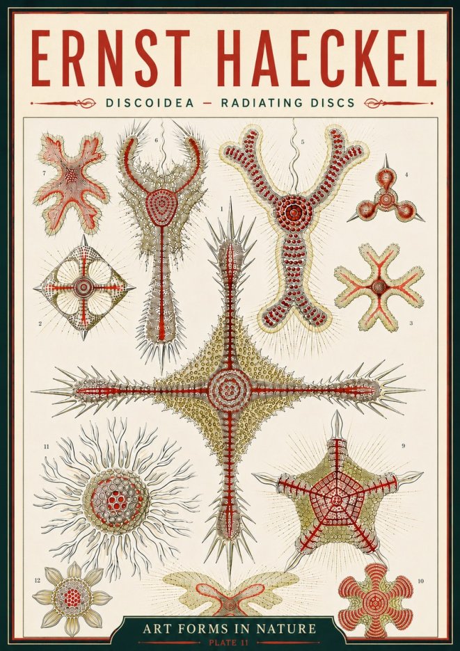 Ernst Haeckel Discoidea – Radiating Discs No6 - Juliste