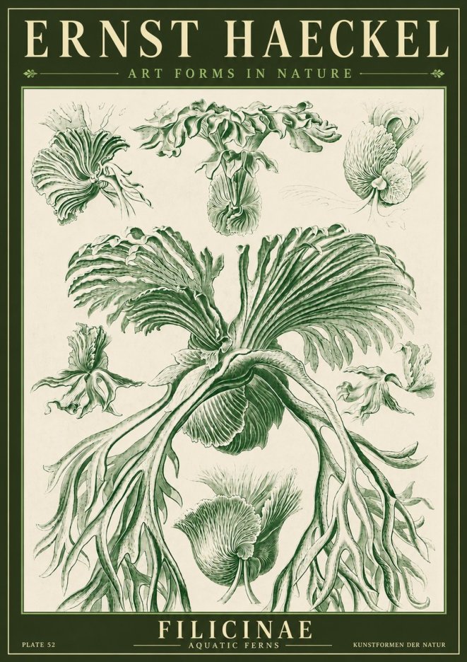 Ernst Haeckel Filicinae No4 - Juliste