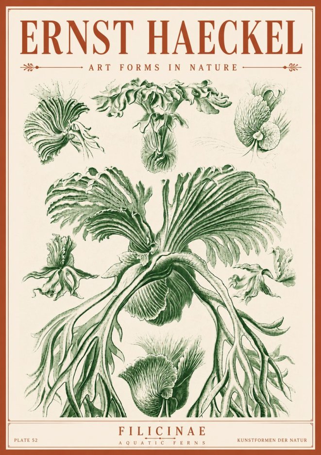 Ernst Haeckel Filicinae No6 - Juliste