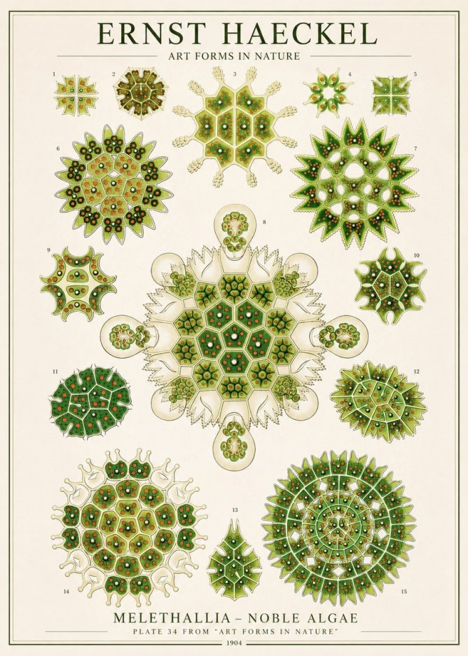 Ernst Haeckel Melethallia - Noble Algae No1 - Juliste