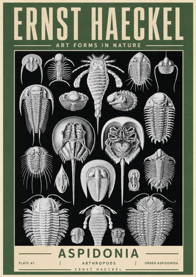 Ernst Haeckel Aspidonia No4 - Juliste