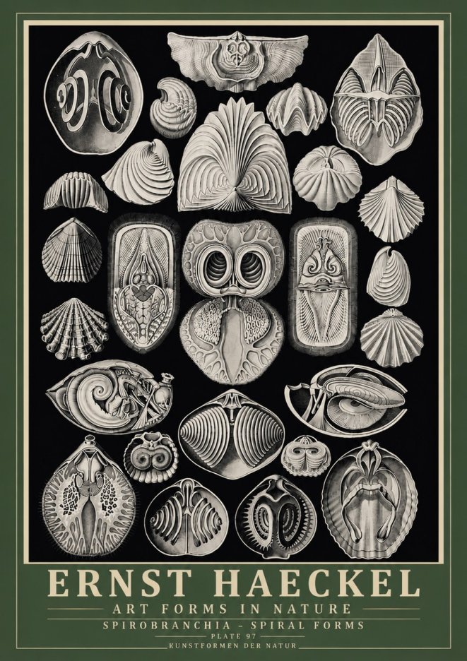 Ernst Haeckel Spirobranchia No6 - Juliste