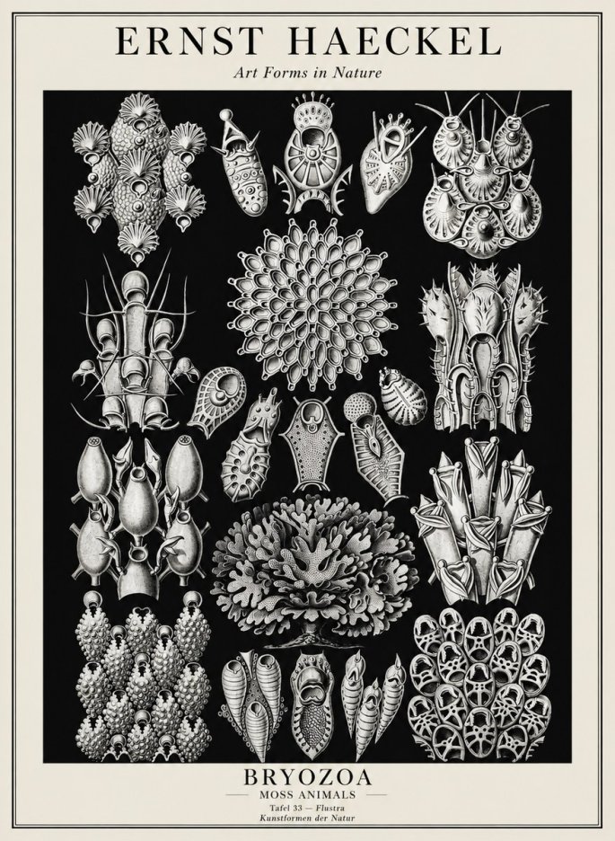 Ernst Haeckel Bryozoa No3 - Juliste