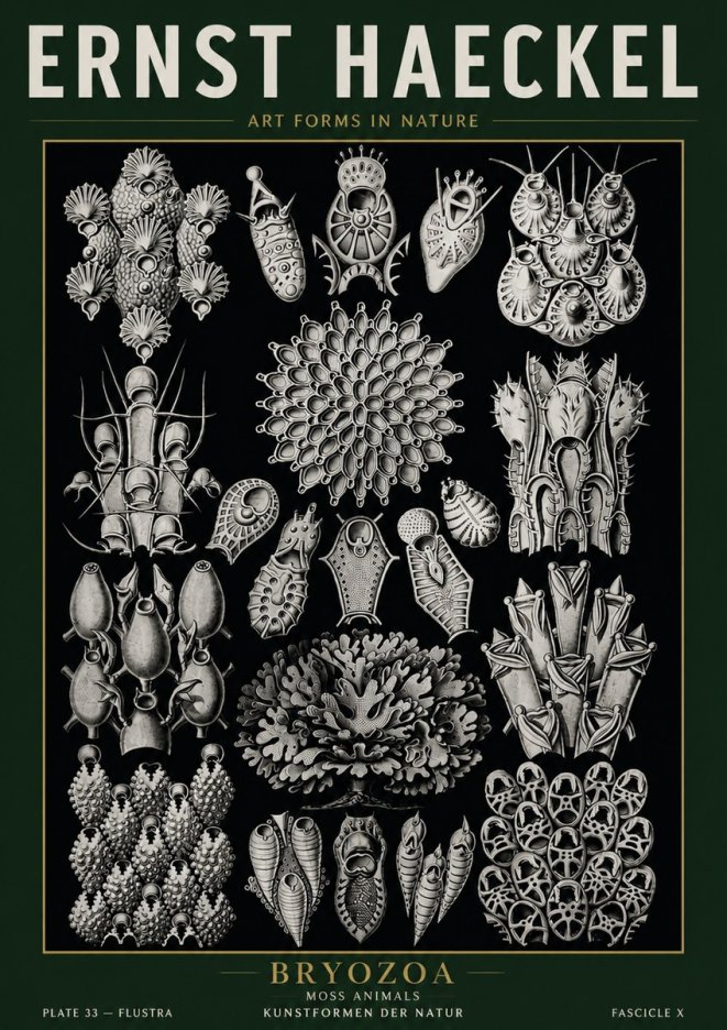 Ernst Haeckel Bryozoa No5 - Juliste