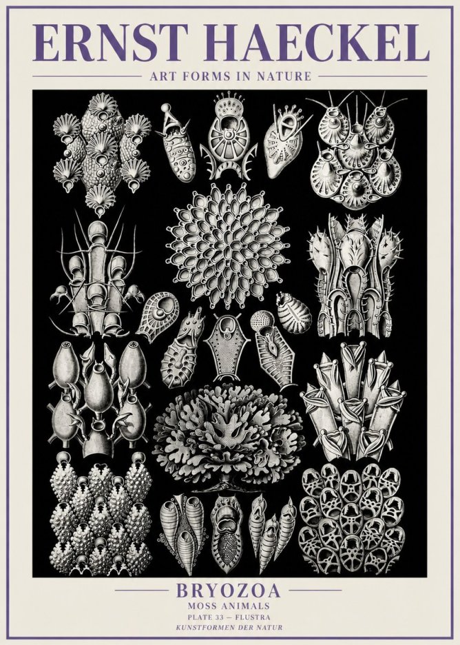 Ernst Haeckel Bryozoa No6 - Juliste