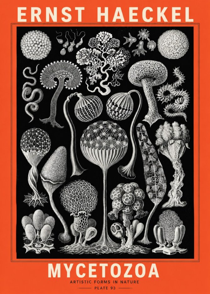 Ernst Haeckel Mycetozoa No5 - Juliste