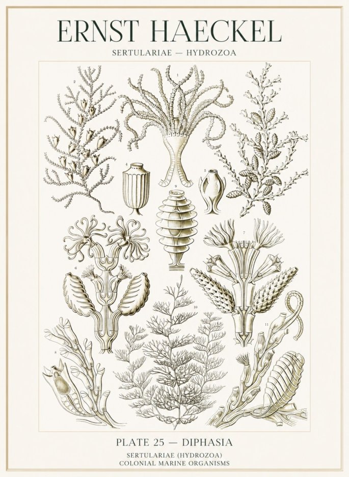 Ernst Haeckel Sertulariidae No2 - Juliste