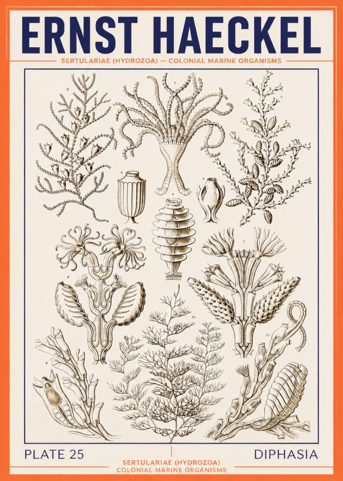 Ernst Haeckel Sertulariidae No4 - Juliste