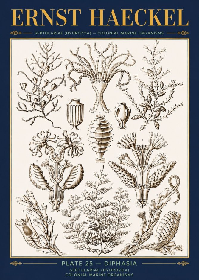 Ernst Haeckel Sertulariidae No5 - Juliste