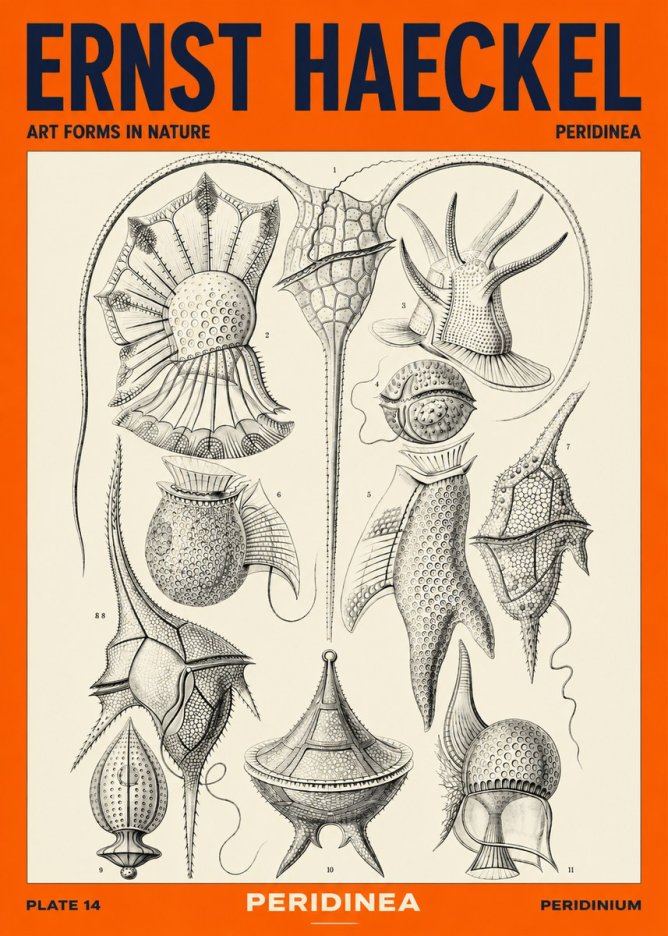 Ernst Haeckel Peridinea No4 - Juliste