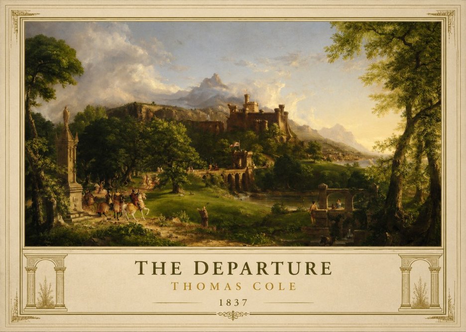 Thomas Cole The Departure I No1 - Juliste