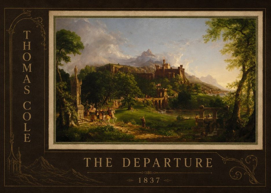 Thomas Cole The Departure I No2 - Juliste