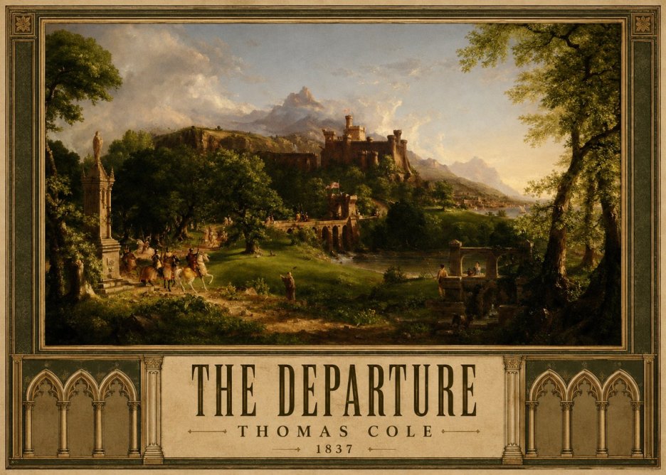 Thomas Cole The Departure I No4 - Juliste