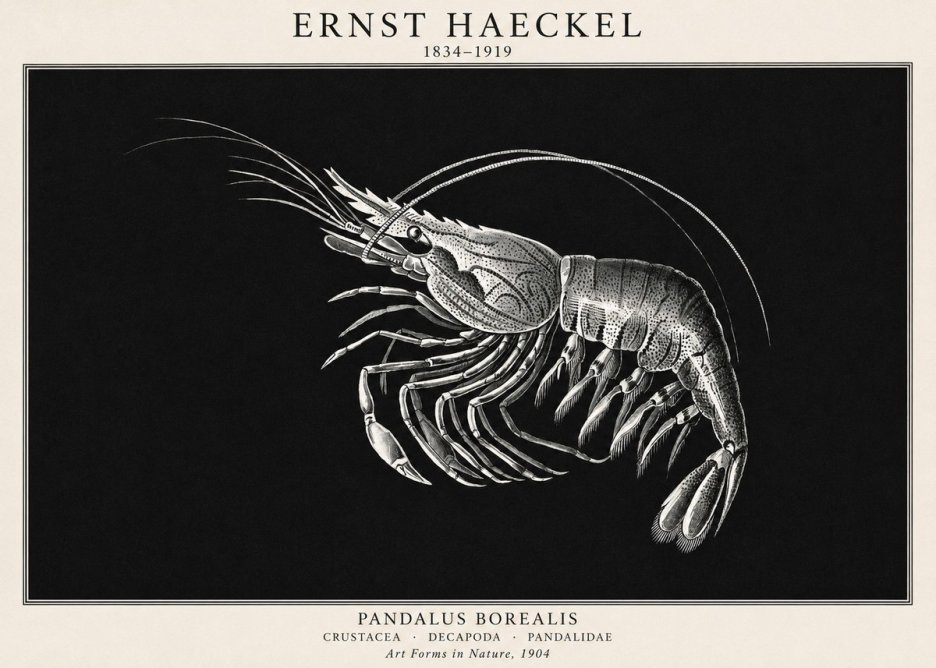 Ernst Haeckel Pandalus Borealis No1 - Juliste