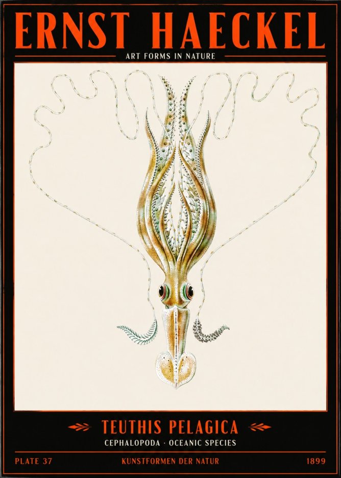 Ernst Haeckel Teuthis Pelagica No2 - Juliste