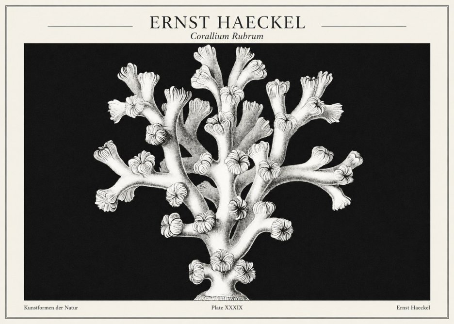 Ernst Haeckel Corallium Rubrum I No1 - Juliste