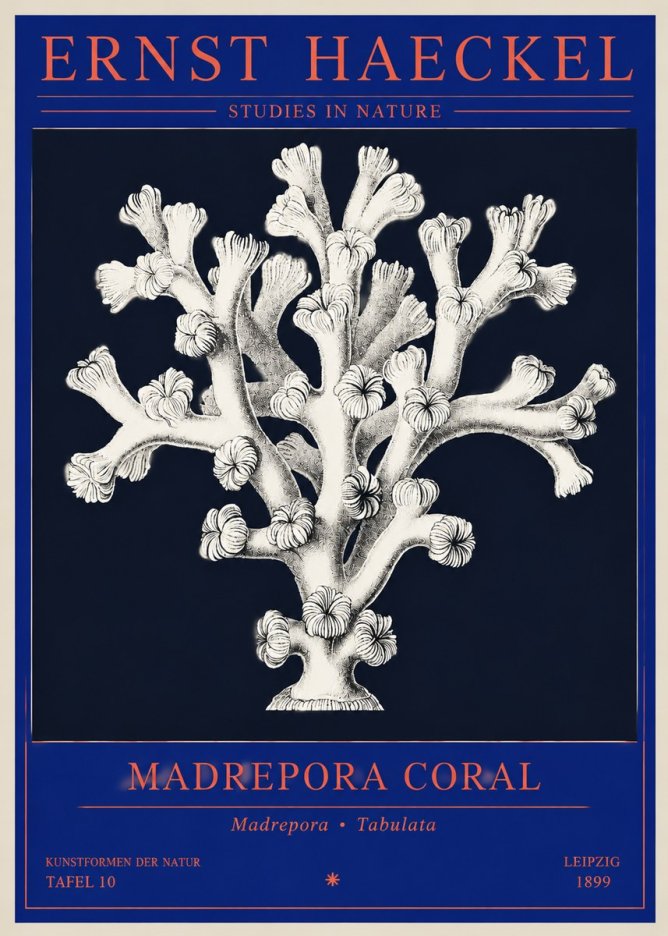 Ernst Haeckel Corallium Rubrum I No4 - Juliste