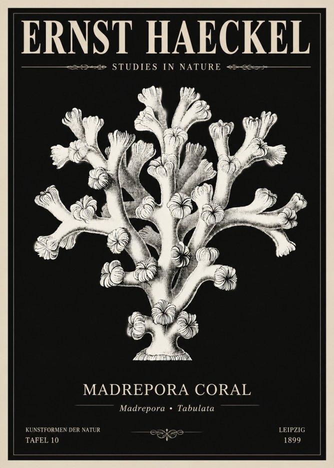 Ernst Haeckel Corallium Rubrum I No6 - Juliste