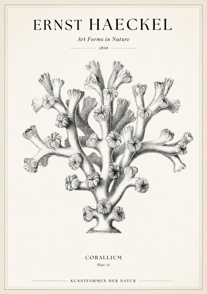 Ernst Haeckel Corallium Rubrum II No2 - Juliste