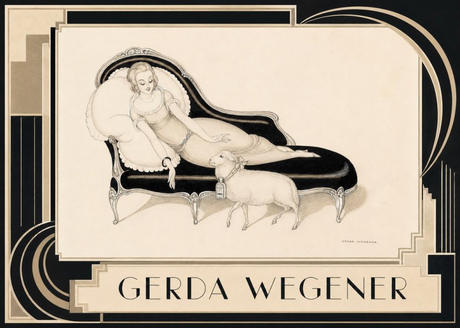 Gerda Wegener Lady with Lamb No5 - Juliste