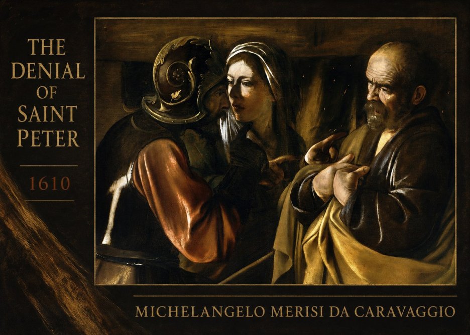 Michelangelo Merisi da Caravaggio The Denial of Saint Peter No2 - Juliste