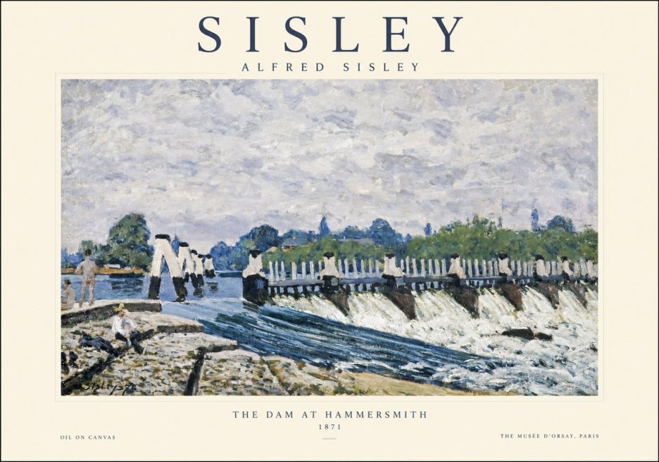 Sisley The Dam at Hammersmith No1 - Juliste