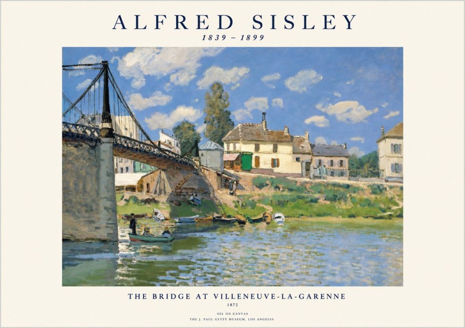 Sisley The Bridge at Villeneuve-la-garenne IV No1 - Juliste