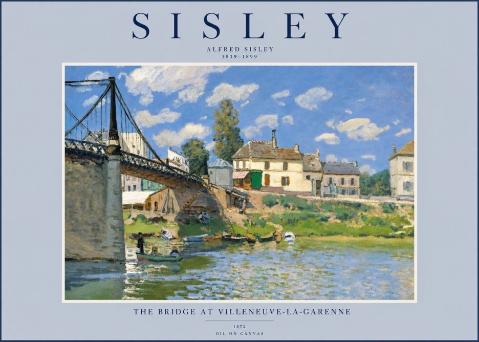 Sisley The Bridge at Villeneuve-la-garenne IV No2 - Juliste
