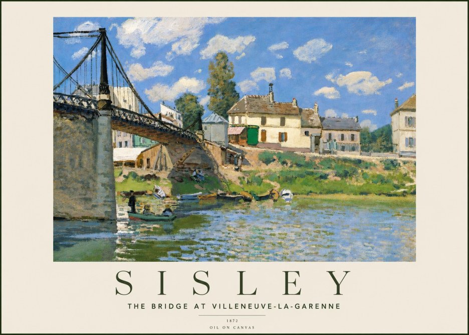 Sisley The Bridge at Villeneuve-la-garenne IV No3 - Juliste