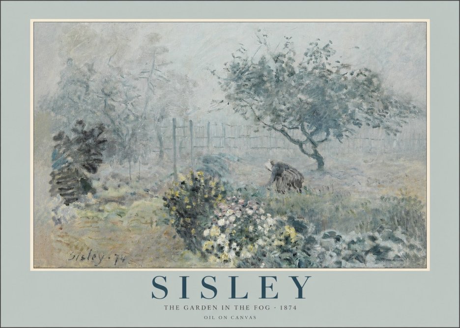 Sisley The Garden in the Fog No2 - Juliste