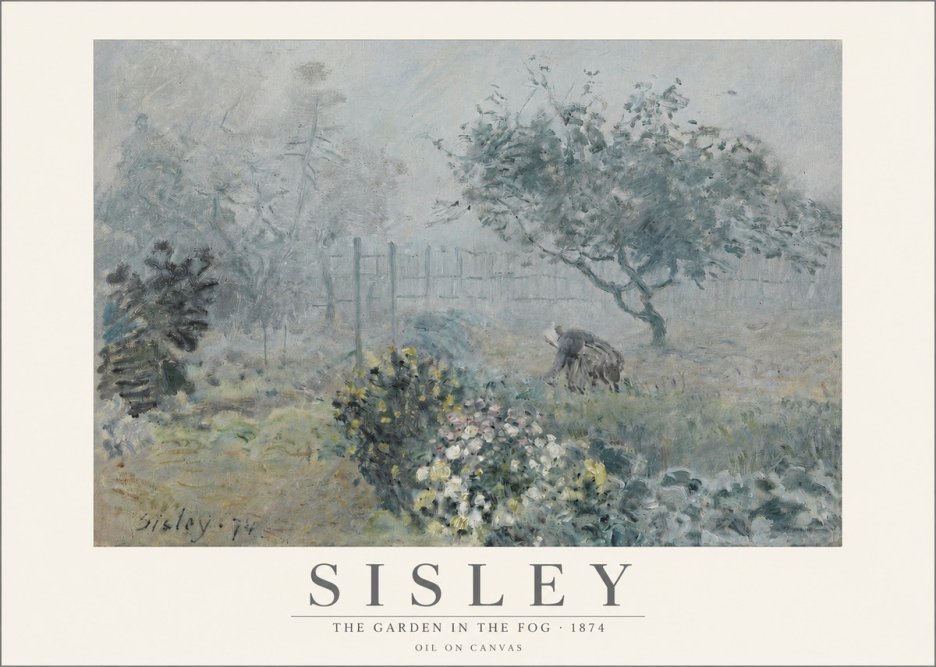 Sisley The Garden in the Fog No3 - Juliste