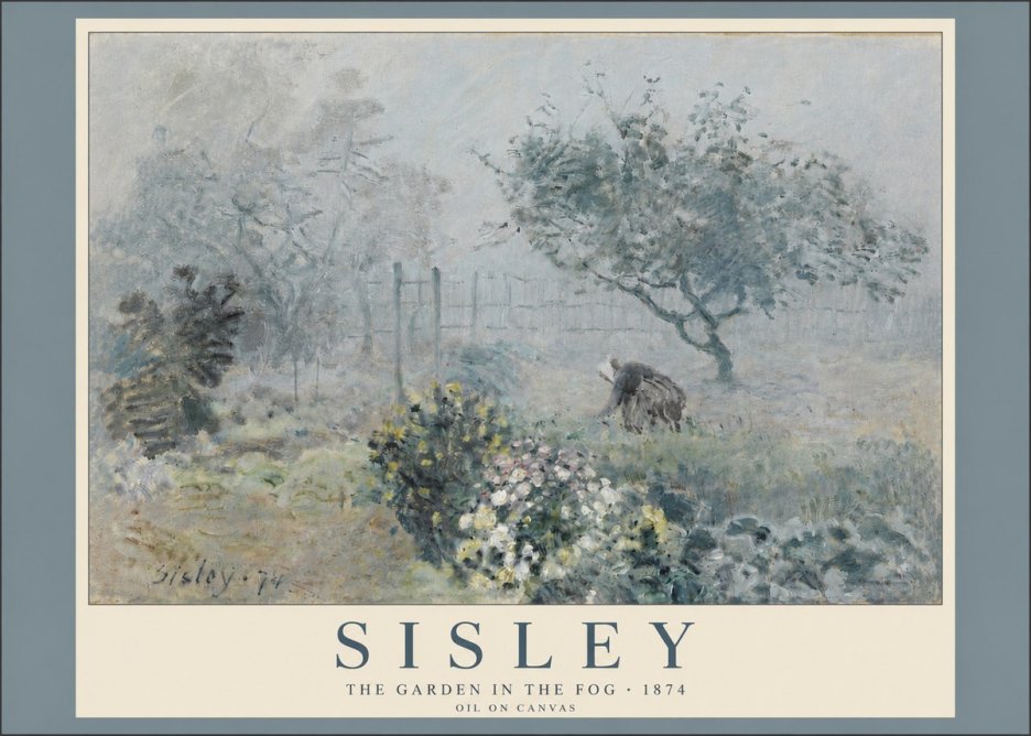 Sisley The Garden in the Fog No4 - Juliste
