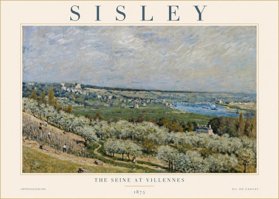 Sisley The Seine at Villennes No4 - Juliste