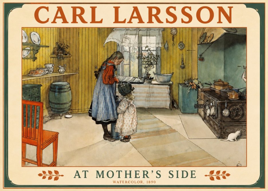 Carl Larsson At Mother's Side No2 - Juliste