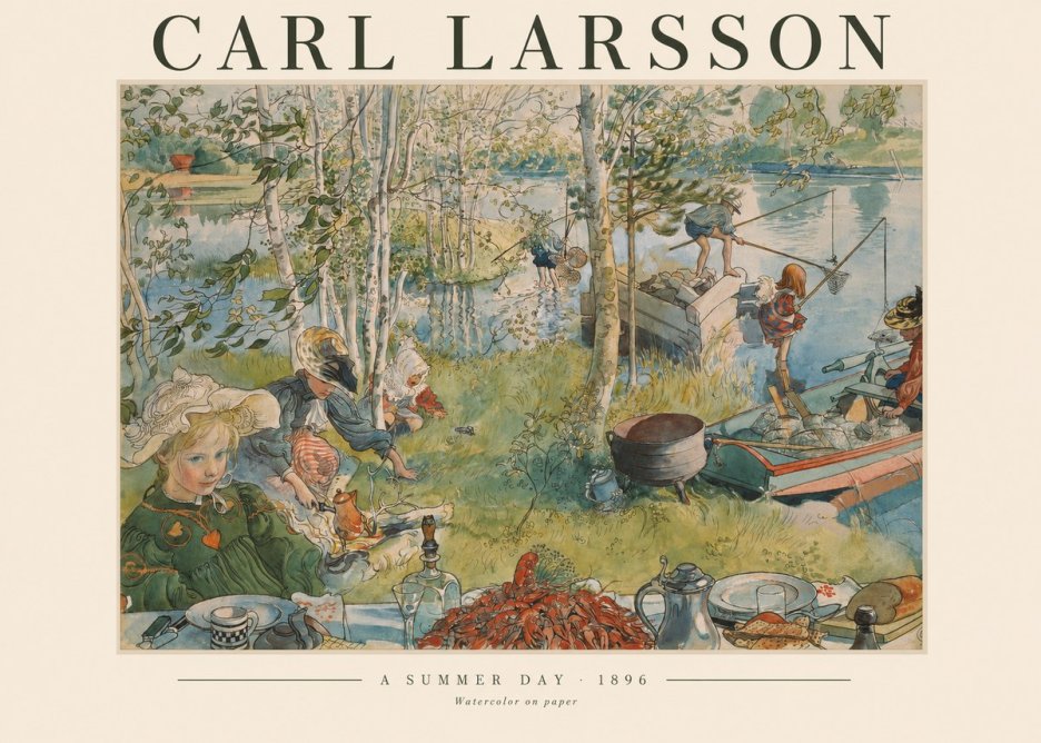 Carl Larsson A Summer Day No1 - Juliste