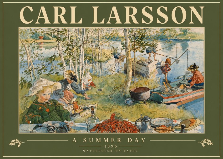 Carl Larsson A Summer Day No3 - Juliste