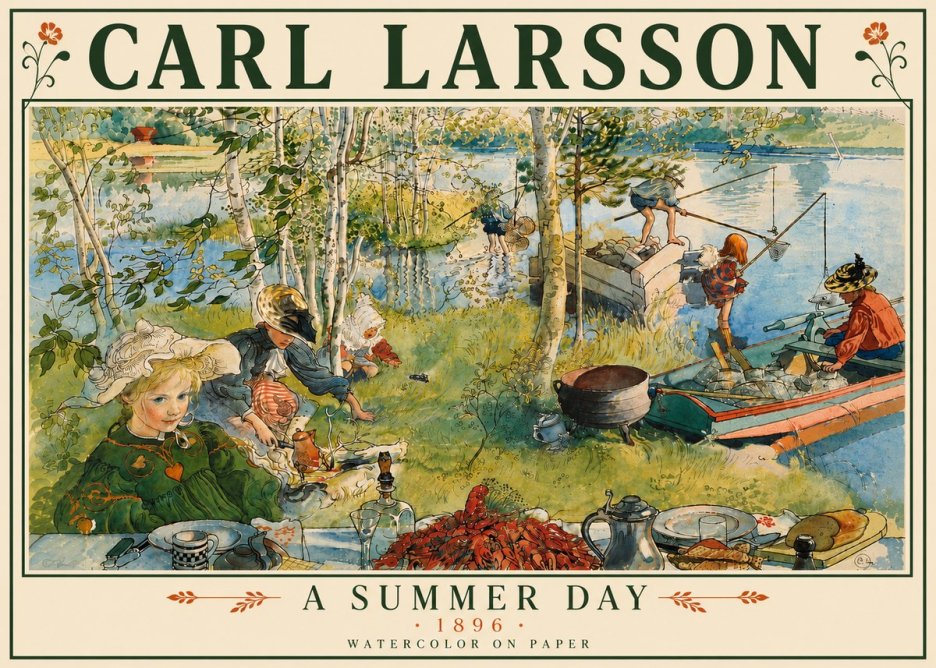 Carl Larsson A Summer Day No6 - Juliste