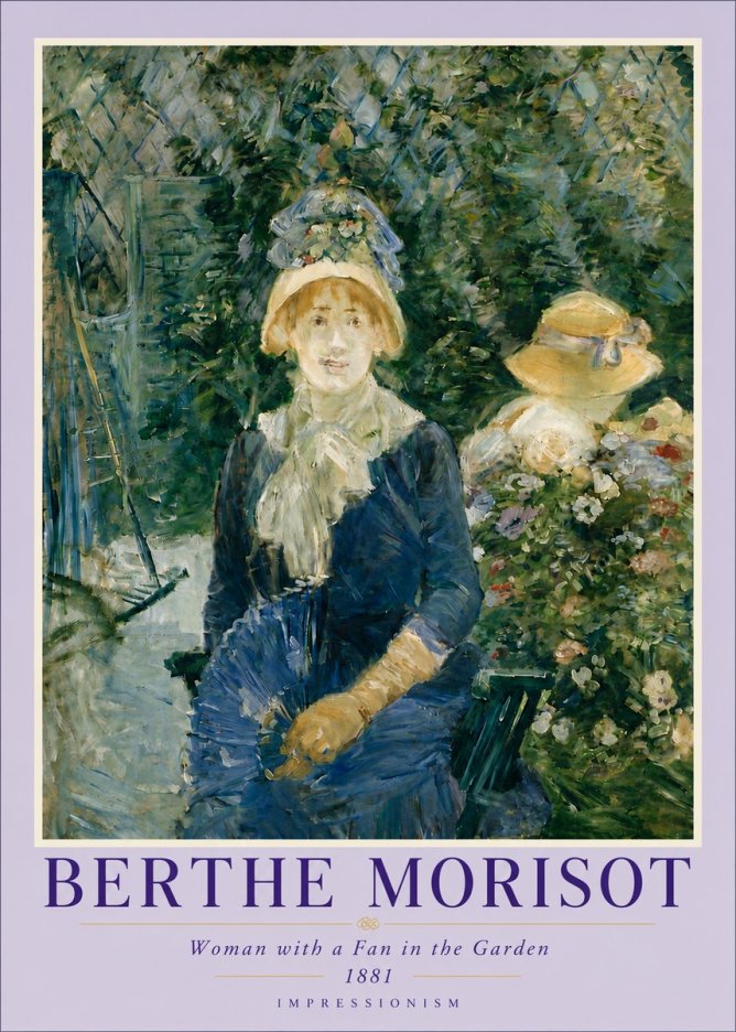 Berthe Morisot Young Woman with a Fan II No6 - Juliste