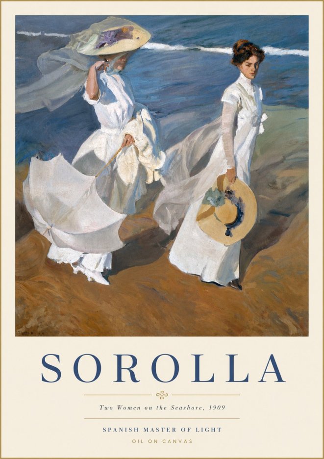 Sorolla Two Women on the Seashore, 1909 No6 - Juliste