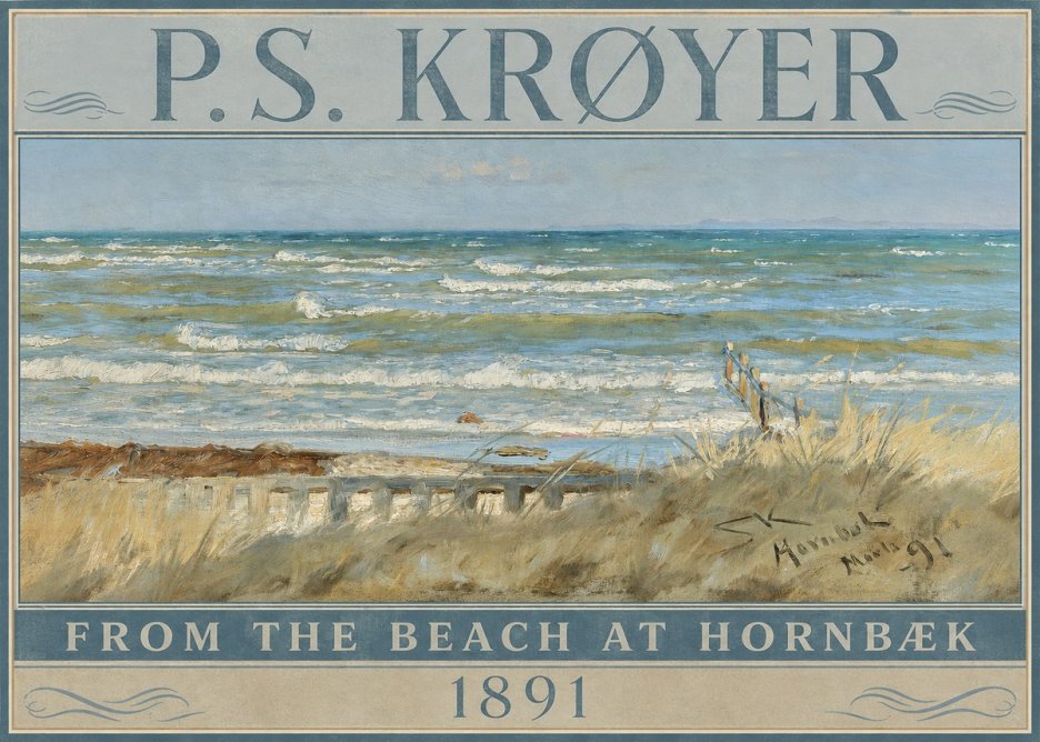P.S. Krøyer From the Beach at Hornbæk · 1891 No4 - Juliste