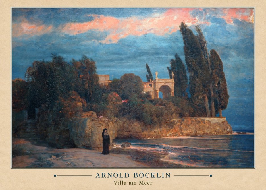 Arnold Böcklin Villa Am Meer No4 - Juliste