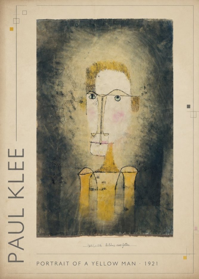 Paul Klee Portrait of a Yellow Man No1 - Juliste