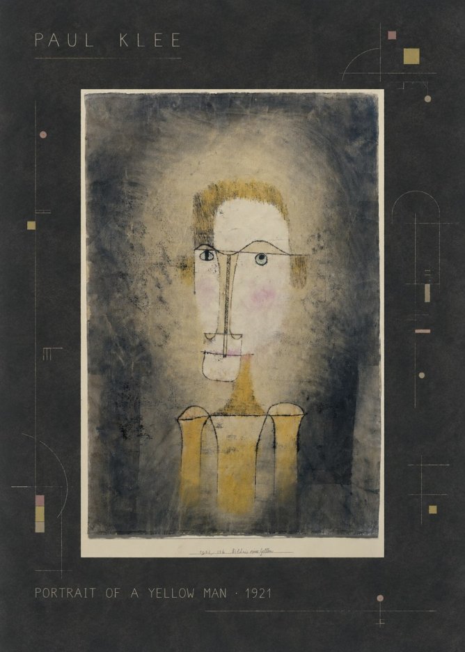 Paul Klee Portrait of a Yellow Man No2 - Juliste