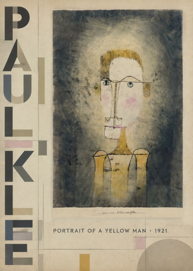 Paul Klee Portrait of a Yellow Man No5 - Juliste