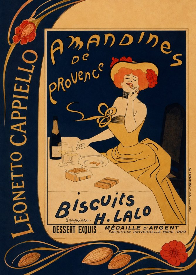 Leonetto Cappiello Amandines De Provence Biscuits H. Lalo I No2 - Juliste