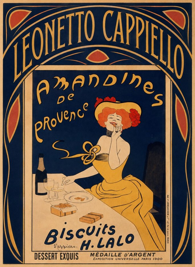 Leonetto Cappiello Amandines De Provence Biscuits H. Lalo I No3 - Juliste