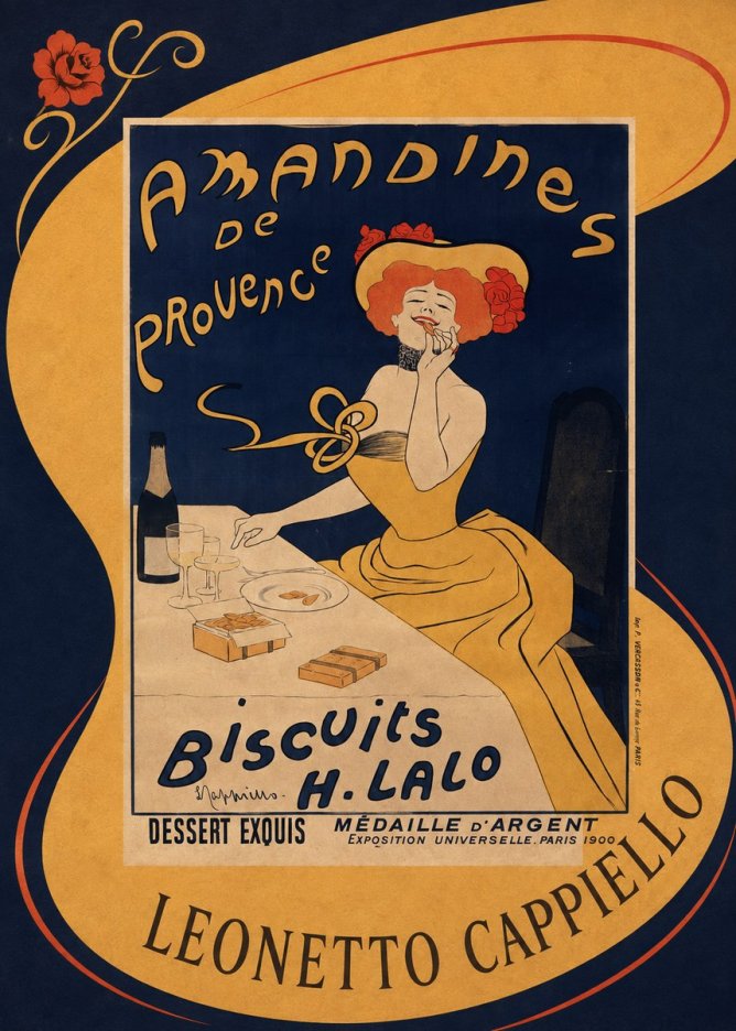 Leonetto Cappiello Amandines De Provence Biscuits H. Lalo I No4 - Juliste